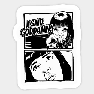 Mia Wallace Art Sticker